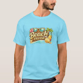 Strandschild-Schildertafel T-Shirt (Vorderseite)