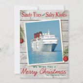 Strandschild Weihnachtskarte Feiertagskarte (Vorderseite)
