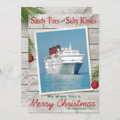Strandschild Weihnachtskarte Feiertagskarte (Vorne/Hinten)