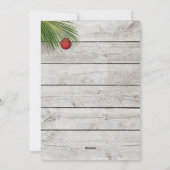 Strandschild Weihnachtskarte Feiertagskarte (Rückseite)