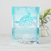 Strandschildkröte Karte (Stehend Vorderseite)