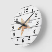 Strandschildkröte Rustikale Dekoration Runde Wanduhr (Winkel)