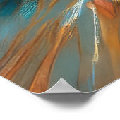 Strandschildkröte Zeichnend, harte Pastete Poster (Ecke)