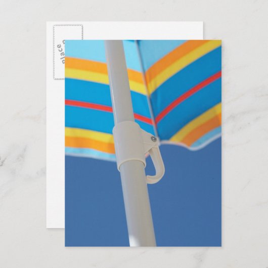 Strandschirm Postkarte (Vorne/Hinten)