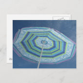 Strandschirm Postkarte (Vorne/Hinten)