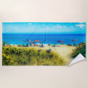 Strandschirme am Meer Strandtuch