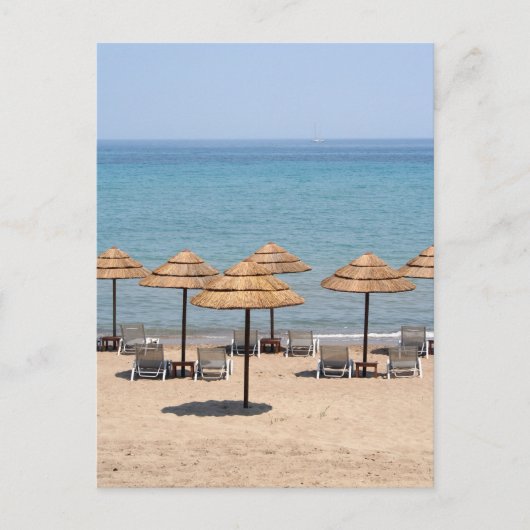Strandschirme Postkarte (Vorderseite)