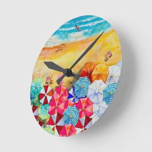 Strandschirme Runde Wanduhr (Winkel)