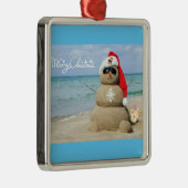 **STRANDSCHNEE MIT GREETING** CHRISTMAS ORNAMENT (Rechts)