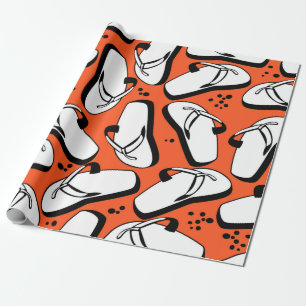 Strandschuhe mit nahtlosem Muster Geschenkpapier