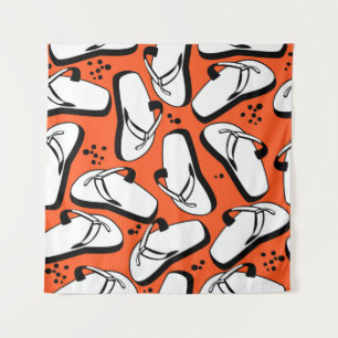 Strandschuhe mit nahtlosem Muster Wandteppich