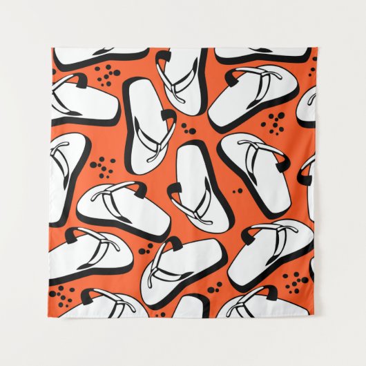 Strandschuhe mit nahtlosem Muster Wandteppich (Vorderseite)