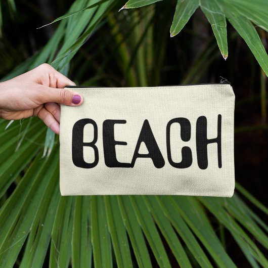 Strandschuhzubehör, neutrale schwarze Schrift Zubehörtasche