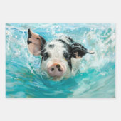 Strandschweinchen Geschenkpapier Set (Vorderseite 3)