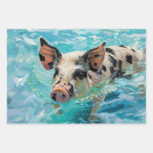 Strandschweinchen Geschenkpapier Set (Vorderseite 2)