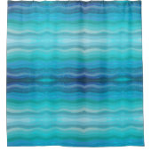 Strandschwimmbecken an der Küste auf Türkis Duschvorhang (Vorderseite)