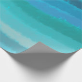 Strandschwimmbecken an der Küste auf Türkis Geschenkpapier (Ecke)