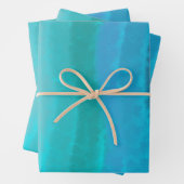 Strandschwimmbecken an der Küste auf Türkis Geschenkpapier Set (Beispiel)