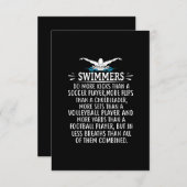 Strandschwimmer Schwimmen Geschenke für Männer Fra Begleitkarte (Vorne/Hinten)