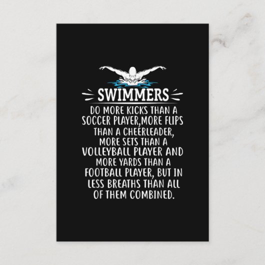 Strandschwimmer Schwimmen Geschenke für Männer Fra Begleitkarte (Vorderseite)