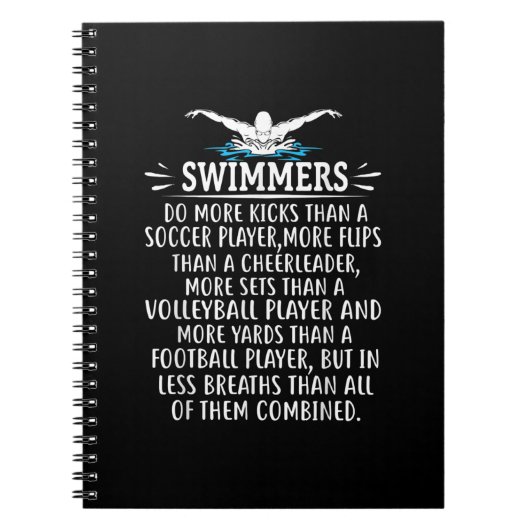 Strandschwimmer Schwimmen Geschenke für Männer Fra Notizblock (Vorderseite)