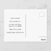 Strandseagulls: Änderung der Ankündigungsadresse Postkarte (Rückseite)