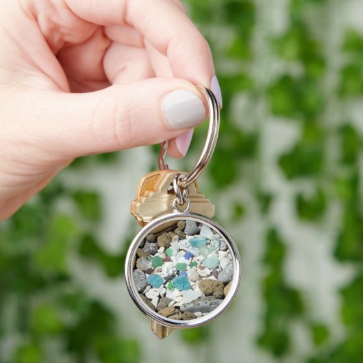 Strandseashell-Seeglastreibholz-Schlüsselanhänger Schlüsselanhänger (Hand)