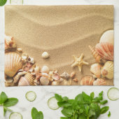 Strandseashells-Hawaii-Sand-Küchen-Geschirrtuch Geschirrtuch (Gefaltet)