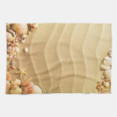 Strandseashells-Hawaii-Sand-Küchen-Geschirrtuch Geschirrtuch (Horizontal)