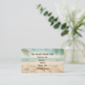 Strandsee Aquarell Meer Sand Visitenkarte (Stehend Vorderseite)