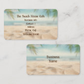 Strandsee Aquarell Meer Sand Visitenkarte (Vorne/Hinten)