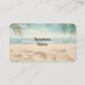 Strandsee Aquarell Meer Sand Visitenkarte (Rückseite)