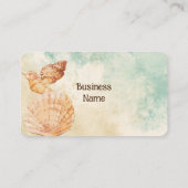 Strandsee Aquarell Meer Sand Visitenkarte (Rückseite)