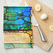 Strandseegewässer aus Glastiffen Geschirrtuch (Viertel Falte)