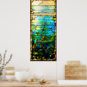 Strandseegewässer aus Glastiffen Poster (Küche)