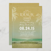 Strandseewellen & Palmen Probe Dinner einladen Einladung (Vorne/Hinten)