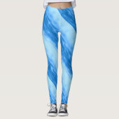 Strandseewellenkräuselungs-Musterblau Leggings (Vorderseite)