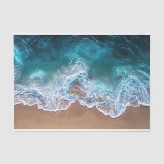 Strandshoreline-Wellen dekoupage Seidenpapier