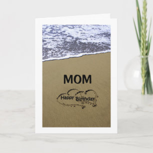 STRANDSIGN SAGT GLÜCKLICH BIRTHTAG *MAMA* KARTE