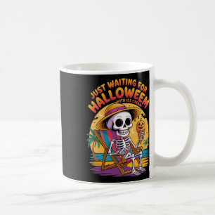Strandskelett mit Eiscreme Halloween Summer Cou Kaffeetasse
