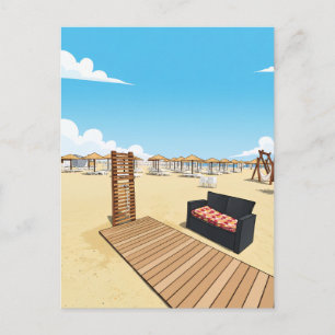 Strandsofa-Ansichtspostkarte Postkarte