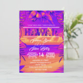 Strandsommer Tropendusche Feiertagskarte (Stehend Vorderseite)