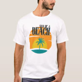 Strandsonne Vintag Sommerspass T-Shirt (Vorderseite)