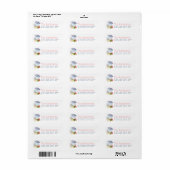 Strandsonnenschirm & rosa Stühle Rücksendeadresse (Vorne)