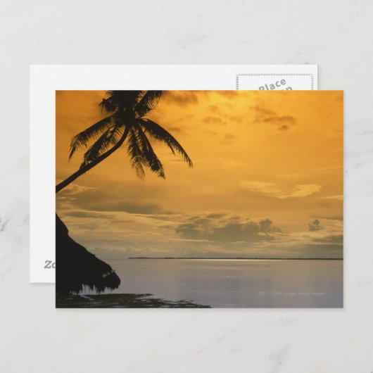 Strandsonnenuntergang Postkarte (Vorne/Hinten)