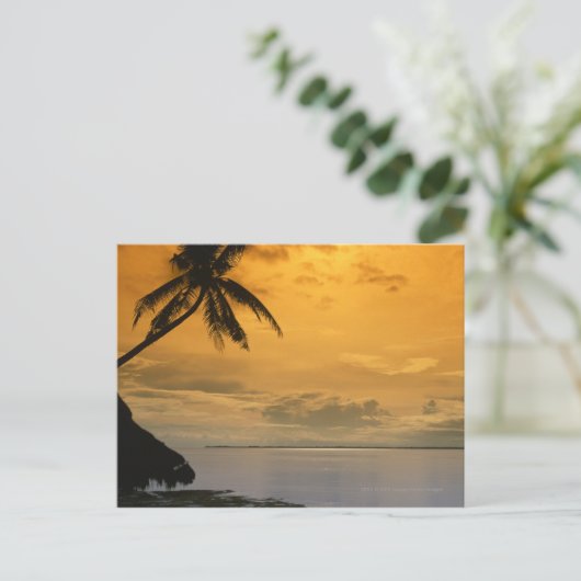 Strandsonnenuntergang Postkarte (Stehend Vorderseite)