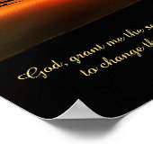 Strandsonnenuntergang Stille Gebet Poster (Ecke)