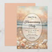 Strandsparkle und Sunset Dreams Housewarming Einladung (Vorne/Hinten)