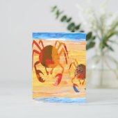Strandspass Crab Patrol Postkarte (Stehend Vorderseite)