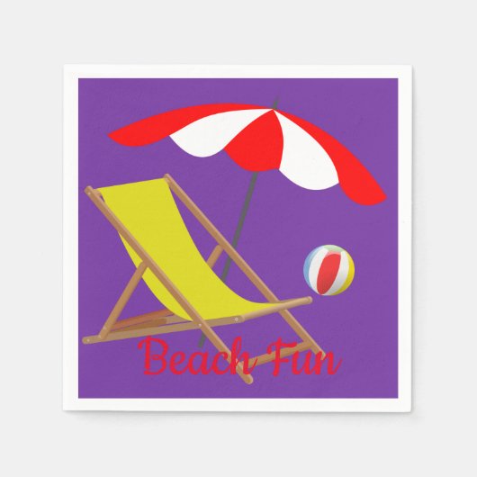 Strandspaß-Papier-Servietten Serviette (Vorderseite)